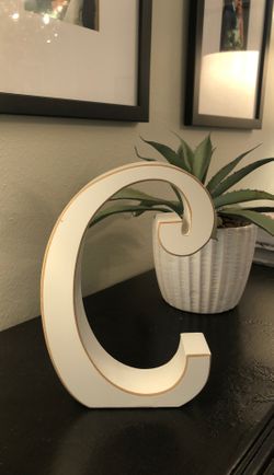 Decorative wooden letter “C”
