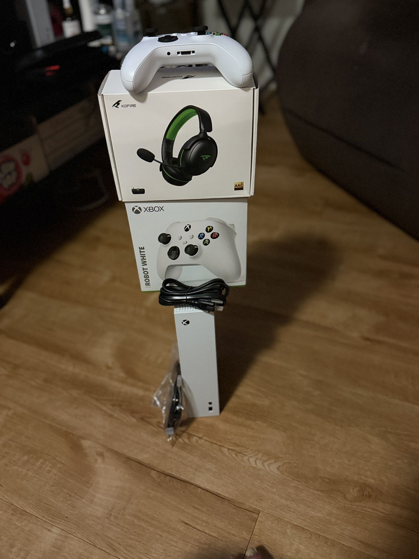 Brand New Xbox S With Two New Controllers And Wireless Headset