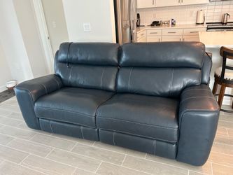 Sectional Recliner Sofa- Navy Blue Color.
