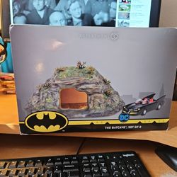 DC The Batcave Porcelain Building With Classic Batmobile 
