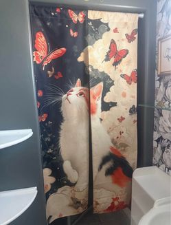 Japanese style doorway curtain