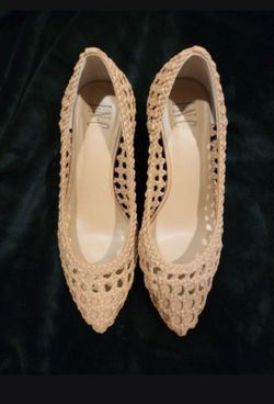 INC International Beige 3 inch Heels- Size 8W