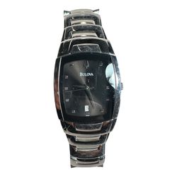 Bulova Men's Watch Black/Steel 96G46 W