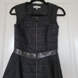 MILLY TWEED BLACK VEST TOP SIZE 2