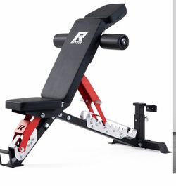 RitFit 3-Section Adjustable Weight Bench ,1600LB Capacity Incline Decline Flat, 10 Backrest & 5 Headrest Positions, Full Body Strength Training with 1
