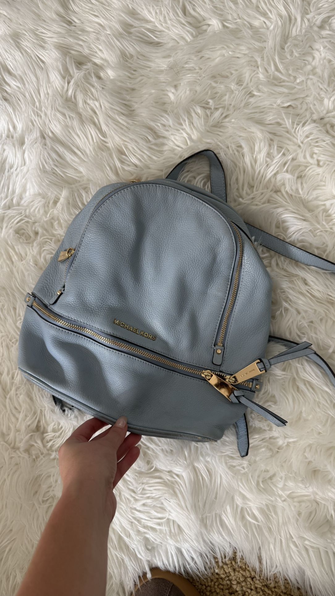 Michael Kors Blue Backpack Leather