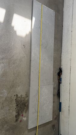 Two slabs of cut quartz countertop