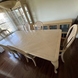 Dining Room Table And Hutch. Also Side Board