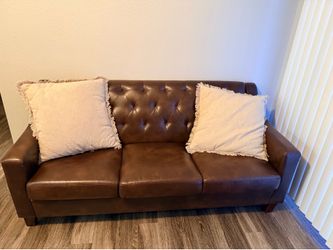 Faux Leather Couch