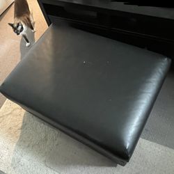 IKEA Black Ottoman With Storage
