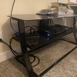 Glass Media Console Table