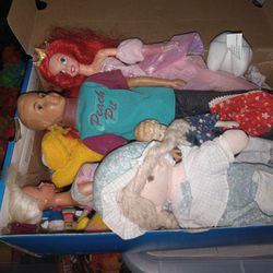 Assorted Dolls And Toys