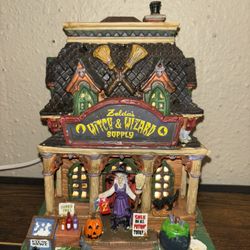 LEMAX SPOOKY TOWN - ZELDA'S WITCH AND WIZARD SUPPLY - 35601 Retired - Lights up