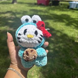 Crochet Hello Kitty Cookie Monster Plushie