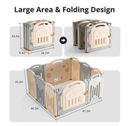 BRAND NEW Baby Playpen, Baby Fence with Gate