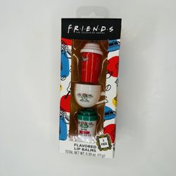 Friends Flavored Lip Balm Gift Set Strawberry Frappe Black Coffee Vanilla Latte Brand new !  0.39 oz. ( 11 g)  Fast shipping