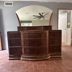 Wide Dresser with Mirror