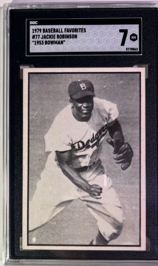 Vintage Graded Jackie Robinson Baseball Card