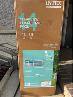 INTEX Prism Frame Premium Above Ground Pool Set INTEX 26721MZ 14ft x 42in Prism Frame Clearview Premium Above Ground Pool Set