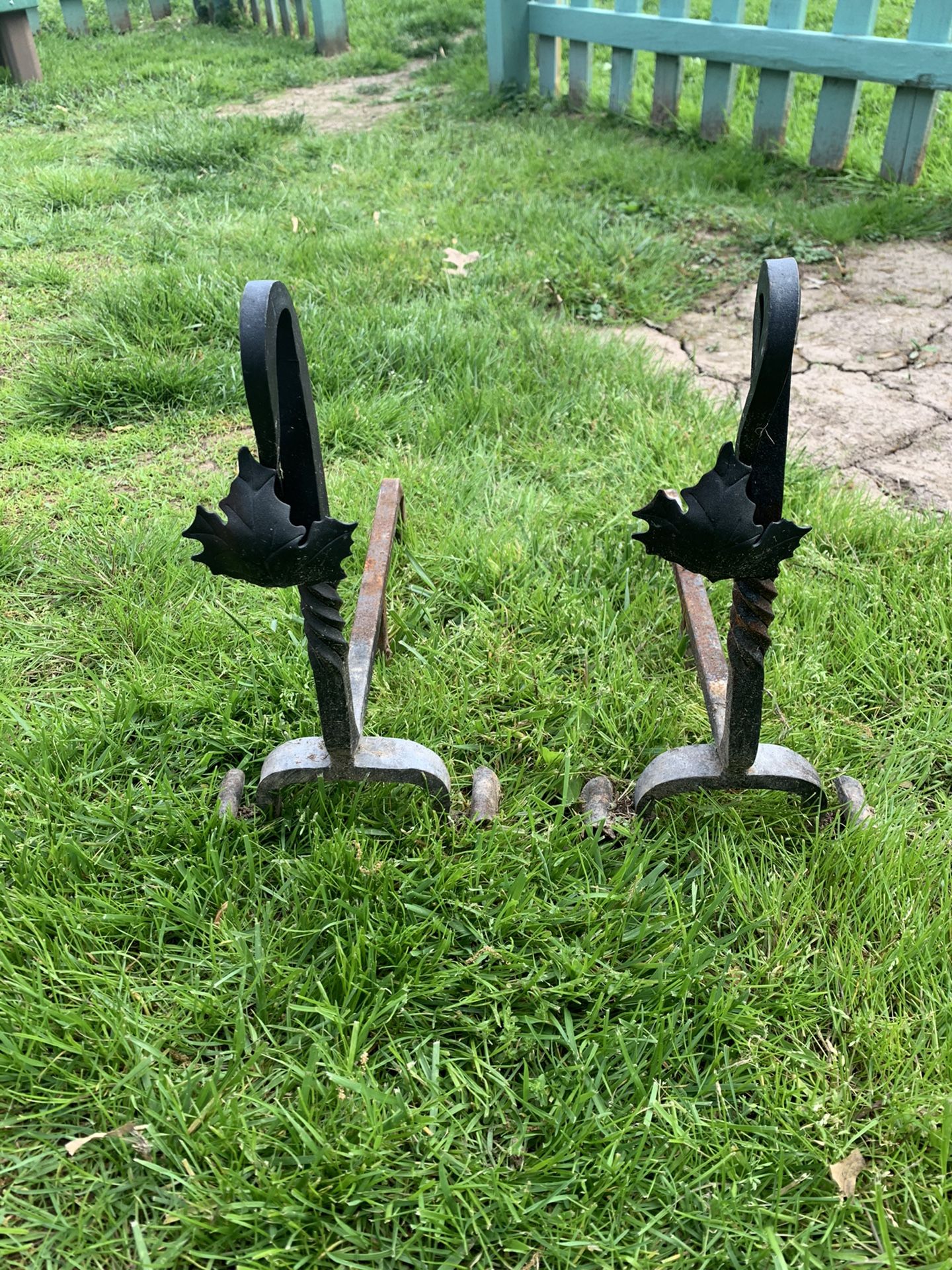 Chambliss Leaf Andirons Set of 2