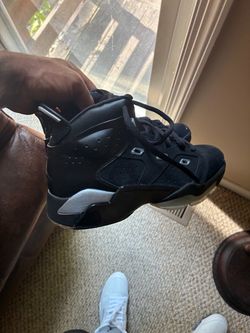 50$ 6y Air Jordan Black Silver Sneakers