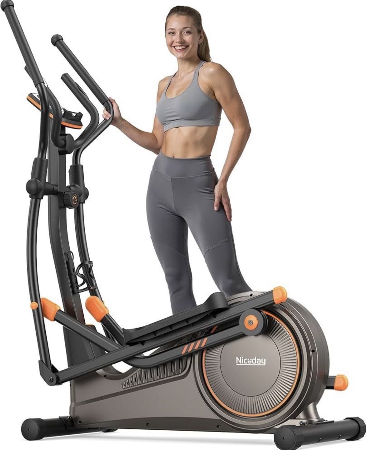 Niceday Elliptical Exercise Machine, Elliptical Machine for Home, Magnetic Elliptical Trainer with 15.5IN-19IN Stride, 16 Resistance Levels,400LBS