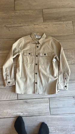 Boys Old Navy Tan Button-Up Shirt Jacket. Size L (10-12)