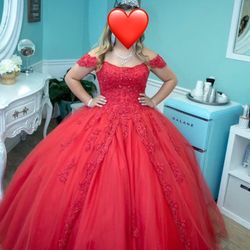 Red Quinceanera Dress