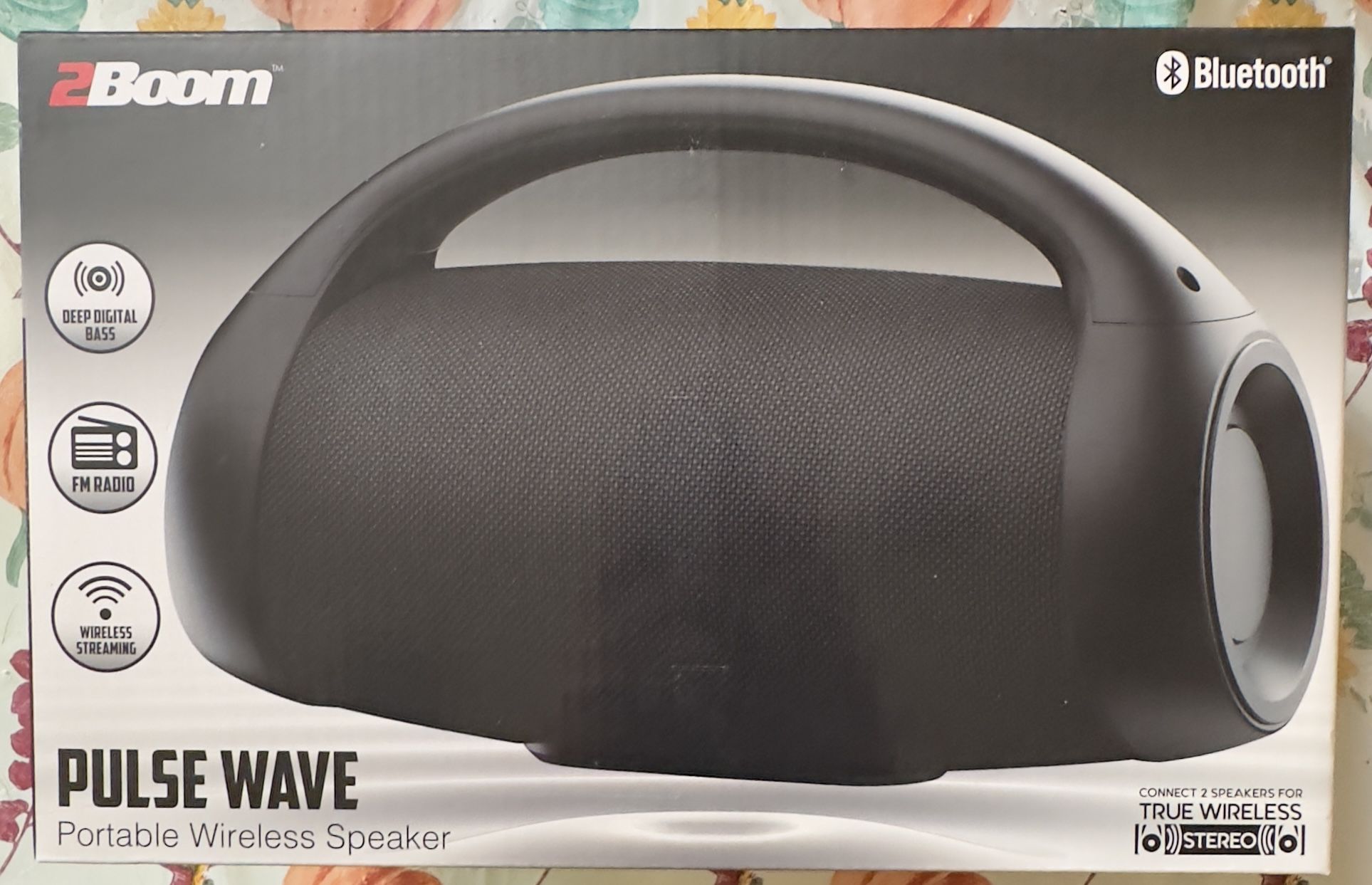 Unboxed Black ZBOOM Pulse Wave Portable Wireless Speaker