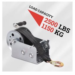 Hand Winch 2500lbs w/ Heavy Duty Hook