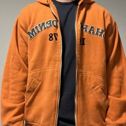 Vintage Chaps Denim Orange Zip-Up – Size L – $25