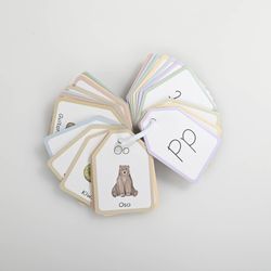 Spanish ABC Flash Cards - Bilingual Montessori Educational Toys