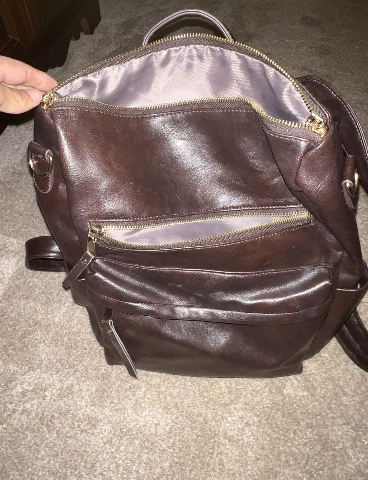 Brown Backpack Purse