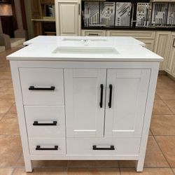 SALE ~ Solid Wood Bathroom Vanity - 36 inches