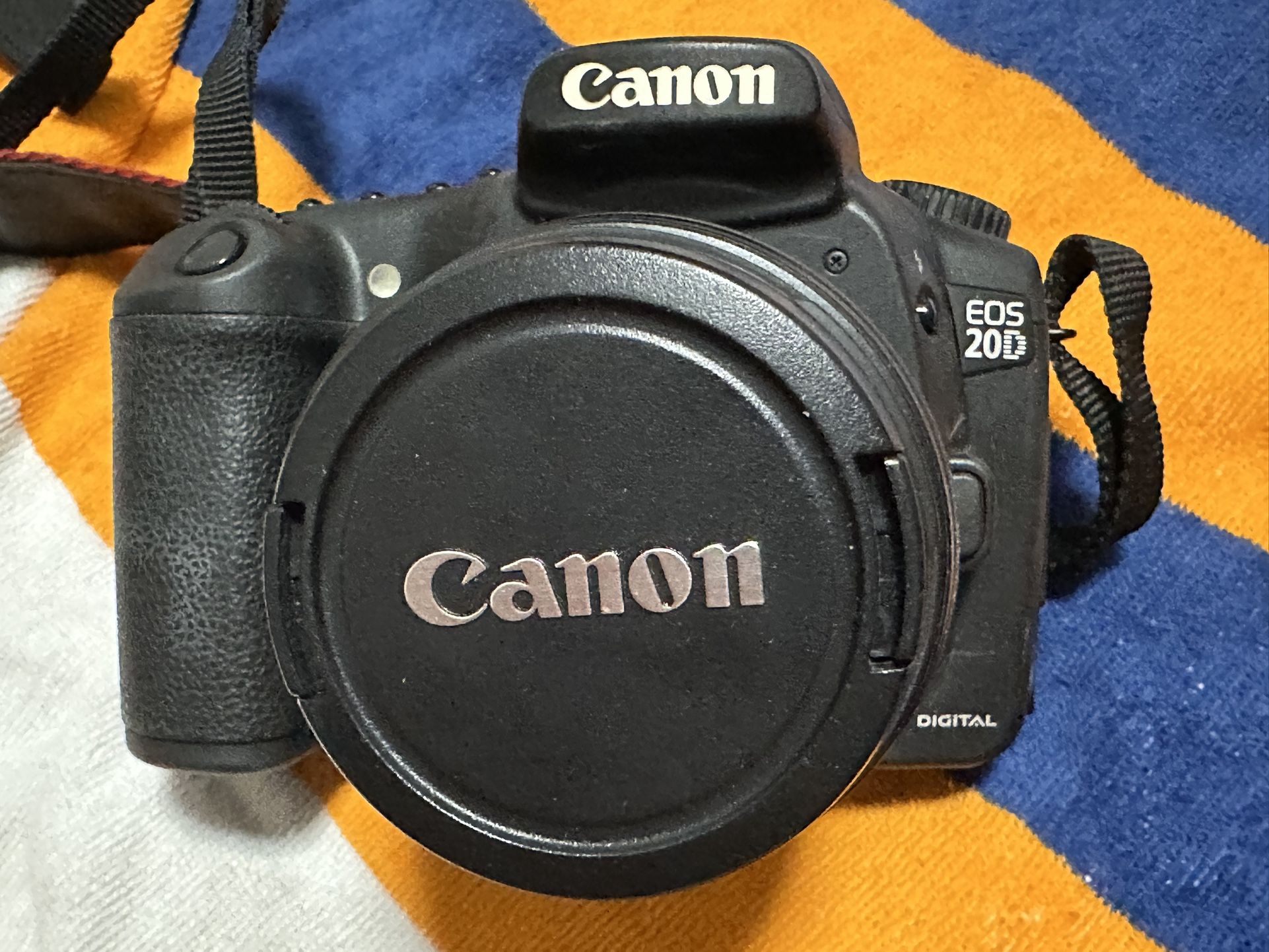 Canon EOS 20D digital camera with additional lens