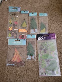 Scrapbook Stickers - 3D Camping