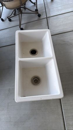 Porcelain Double Sink