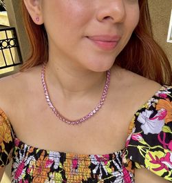 Pink Hearts Necklace 