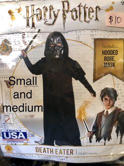 NEW Deatheater Harry Potter Halloween Costume size small and medium (kids)
