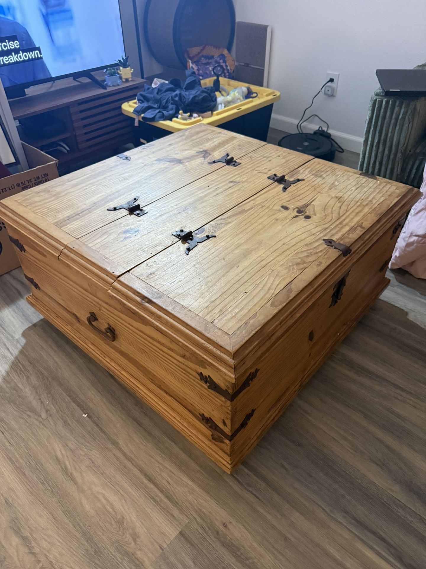 Wooden Table / Chest With Storage
