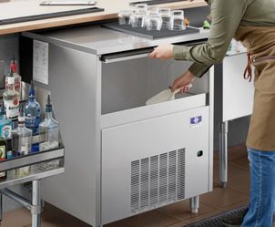 🧊Manitowoc UFF-0350A 29" Air-Cooled Undercoun Flake Ice Machine with 50 lb. Storage Bin - 350 lb. 🧊
