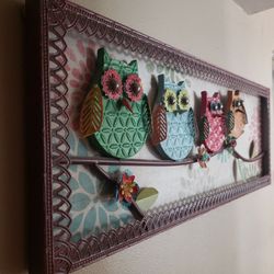 Beautiful Metal Owl Wall Art
