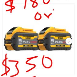 DeWalt 9ah Flex Volt Vatery $180 Each Or 2x $350