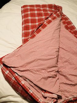 Red Plaid/check Queen Duvet Cover