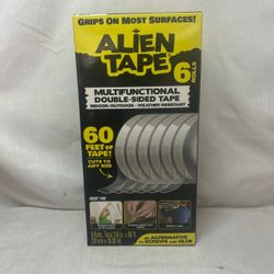 Alien Tape 6-Pack 10 ft Reusable Double-Sided Multi-Surface Mounting Nano Grip