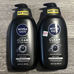 Nivea Men Active Clean Body Wash 30 Fl Oz $6 Each 