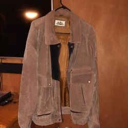 Suede Leather Jacket Large