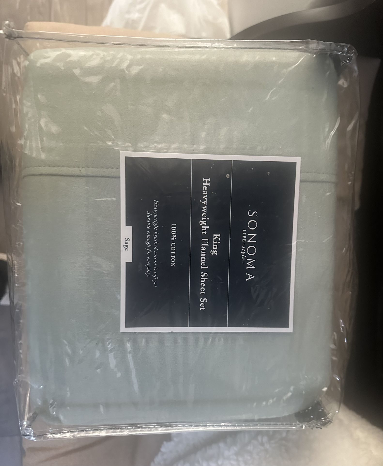 New Sonoma King Heavyweight Flannel Sheet Set