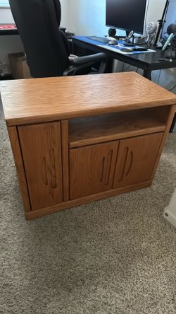 Solid Oak Entertainment Center