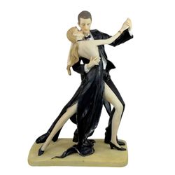 Tango Dancing Couple Ceramic Italian Figurine by Amilcare Santini